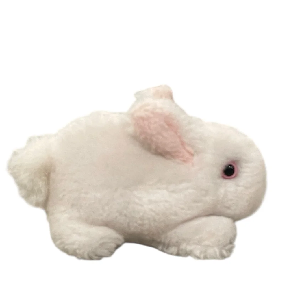 Vintage 1983 Dakin Mini Bunny Rabbit Plush White Pink Eyes Easter Toy 6